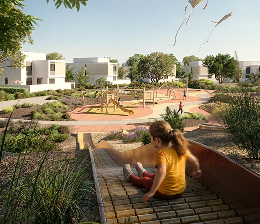 Townhouse exterior at Al Ghadeer Parks